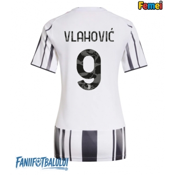 Juventus Dusan Vlahovic #9 Tricou Fotbal Replică 2025-26 Femei Acasa
